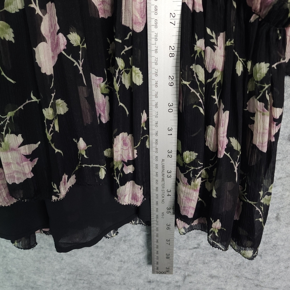 Ulla Johnson Dahlia Noir Georgette Babydoll Floral Black Dress 6 - Picture 13 of 14